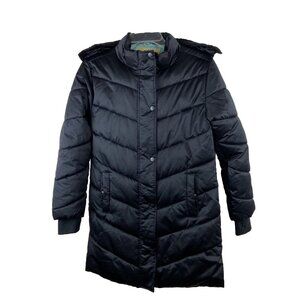 Thereabouts Girls Hooded Puffer Coat Winter Black Size XL/16
